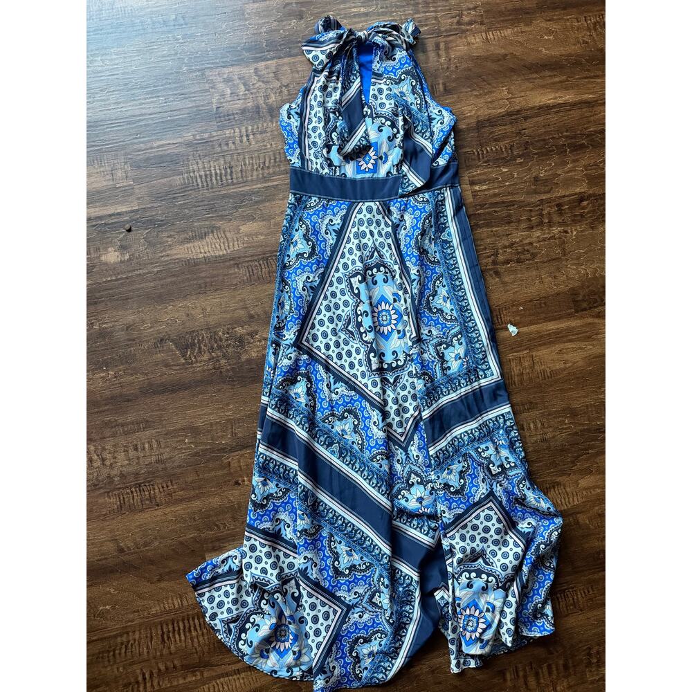 Eliza J scarf print maxi dress size 12 - Picture 3 of 3